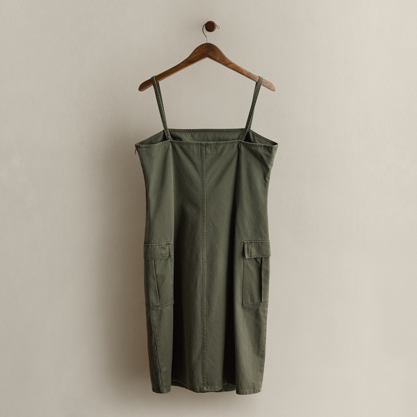 Grey c. 2001 Cotton Cargo Dress - Size 12 Ralph Lauren Vintage 2