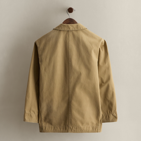 Tan c. 1985 Cotton Coat - Size 4 Ralph Lauren Vintage 2