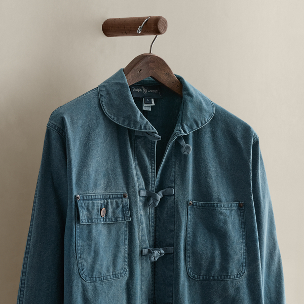 Blue c. 1985 Denim Coat - Size L Ralph Lauren Vintage 3