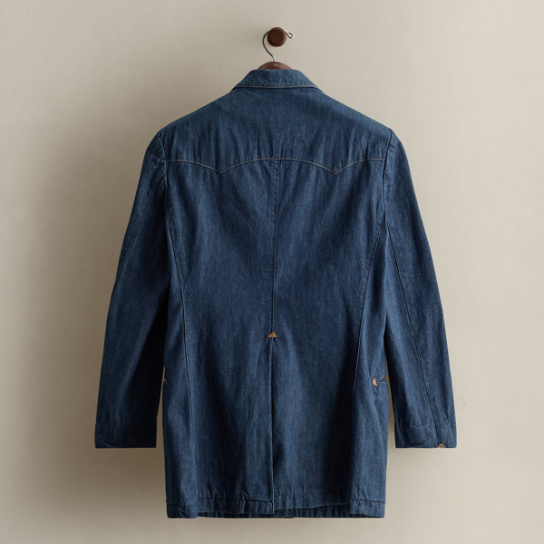 Blue c. 1979 Cotton Denim Blazer - Size 8 Ralph Lauren Vintage 2