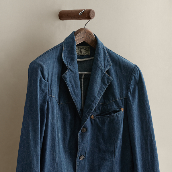Blue c. 1979 Cotton Denim Blazer - Size 8 Ralph Lauren Vintage 3