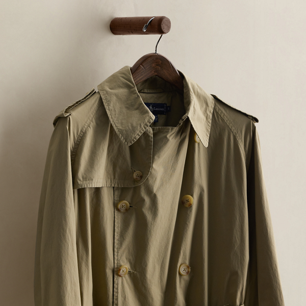 c. 1985 Cotton Trench Coat - Size S