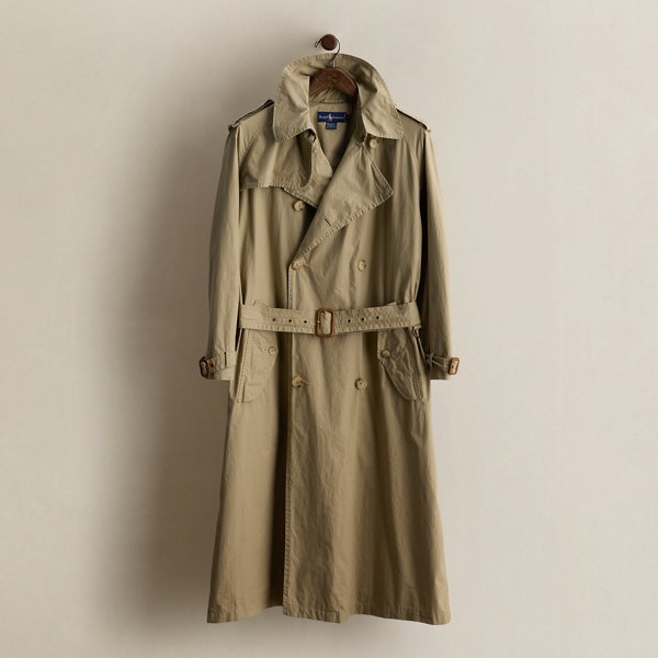 c. 1985 Cotton Trench Coat - Size S