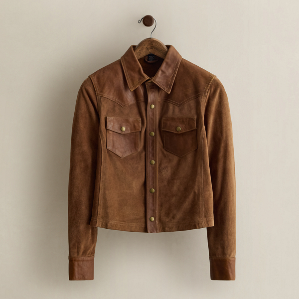 c. 1995 Leather Shirt Jacket - Size M