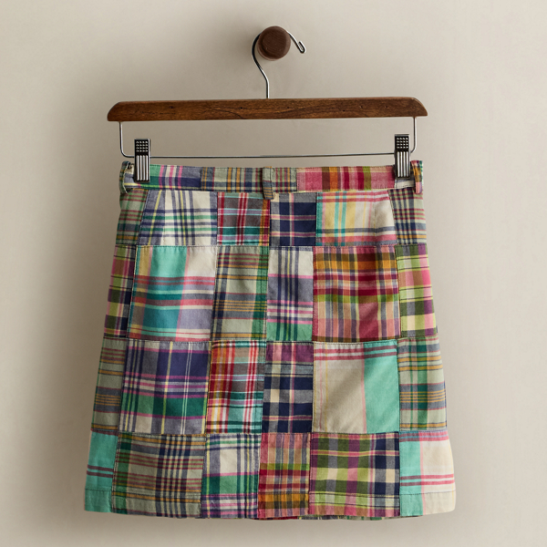 Multi c. 1995 Patchwork Cotton Skirt - Size 6 Ralph Lauren Vintage 2