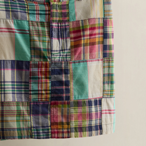 Multi c. 1995 Patchwork Cotton Skirt - Size 6 Ralph Lauren Vintage 3