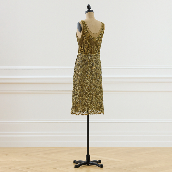 Gold 2009 Madelaine Metallic Dress - Size 12 Ralph Lauren Vintage 8