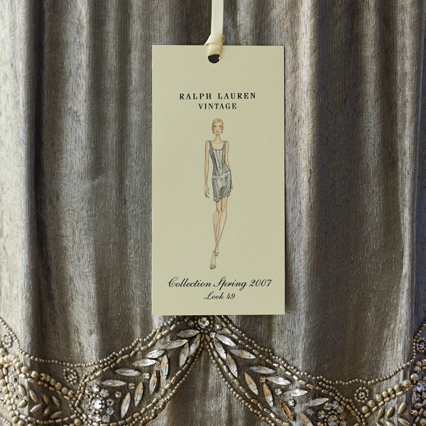 Silver 2007 Beaded Lam&eacute; Shift Dress - Size 4 Ralph Lauren Vintage 3