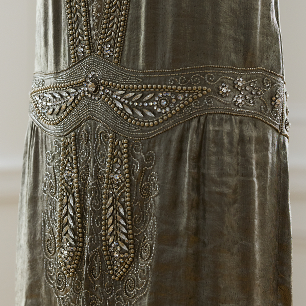 Silver 2007 Beaded Lam&eacute; Shift Dress - Size 4 Ralph Lauren Vintage 5