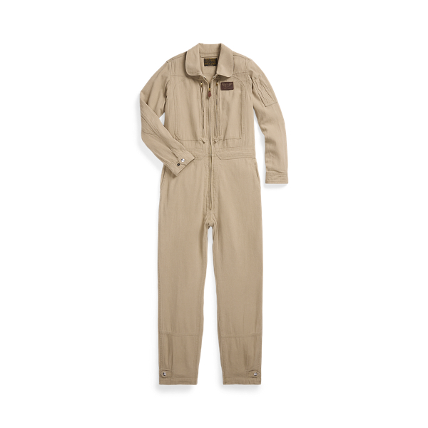 Tan Linen-Cotton Dobby Coverall RRL 1