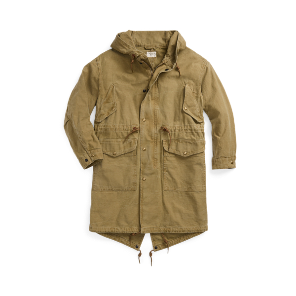 Dark Khaki Slub Sateen Parka RRL 1