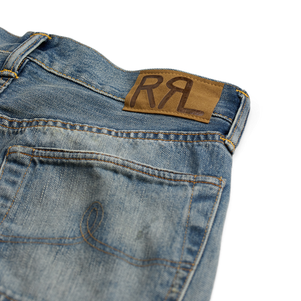 すぐ届く！ [RRL] ハイ ボーイ フィット リペアド ジーンズ RRL（ダブル アール エル）の「ハイ ボーイ フィット ハンド