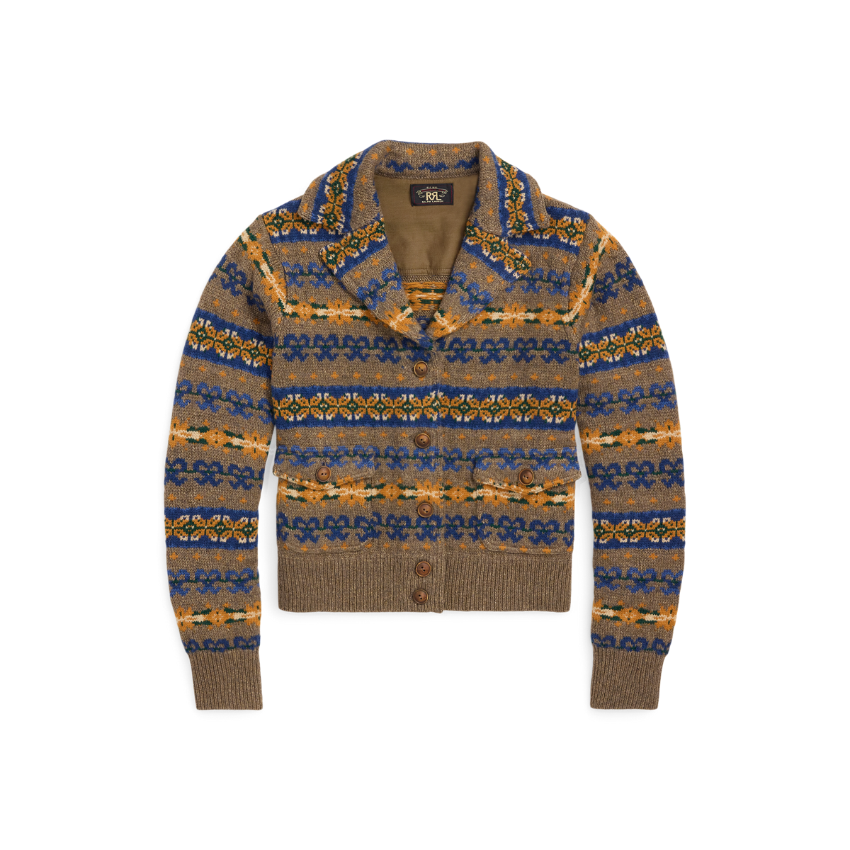 新品　RRL ラルフローレン  コットンウール ジャカード ブランケット RRL - 新品*RRL*ウール ジャカード キャンプ ブランケット
