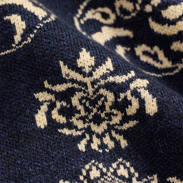 Wool-Cotton Jacquard Duster Cardigan
