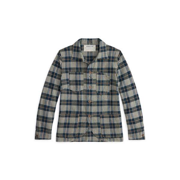 RRL（ダブル アール エル）の「インディゴ チェック コットン