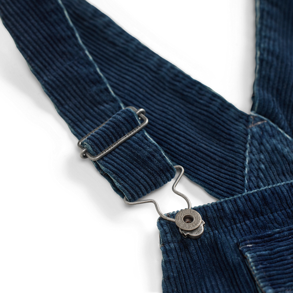 Repaired Indigo Corduroy Overall