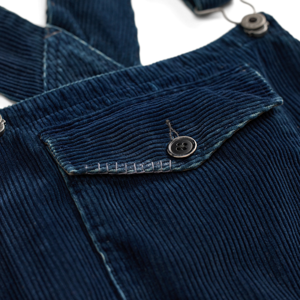 Repaired Indigo Corduroy Overall