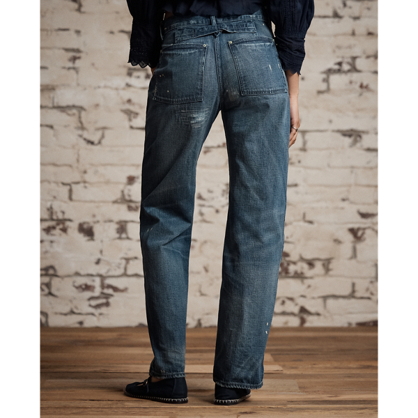 Jean Ryleigh rapiécé à boucle arrière RRL en Délavé Ryleigh 4