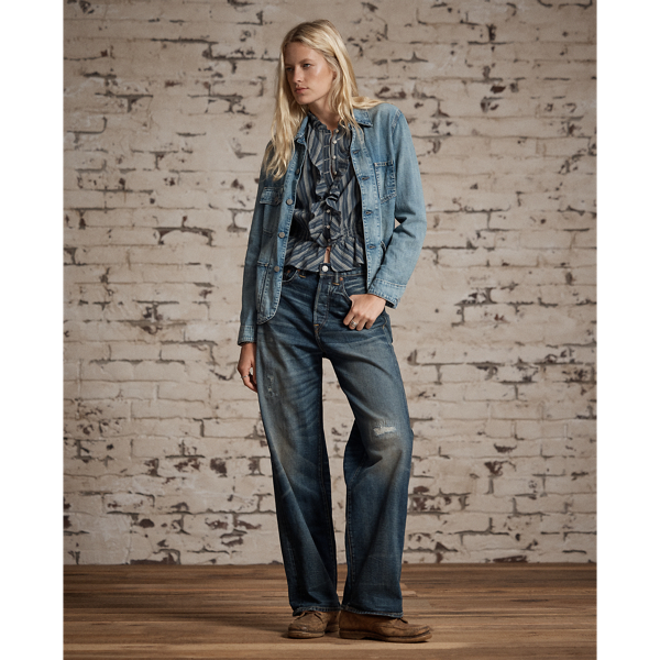 フリルトリム ストライプド コットン ブラウス | ラルフ ローレン公式