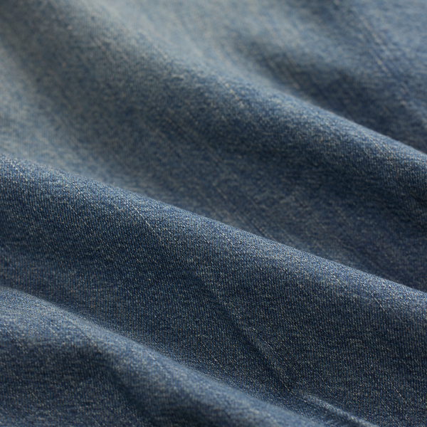 Indigo Denim Wrap Blouse