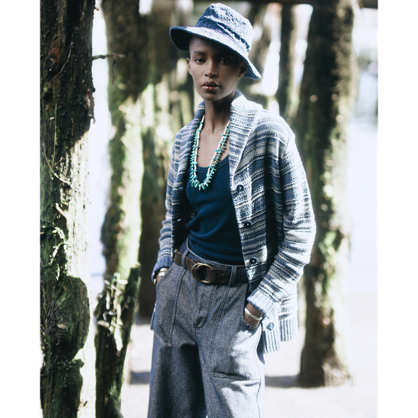 Indigo Striped Linen-Cotton Cardigan
