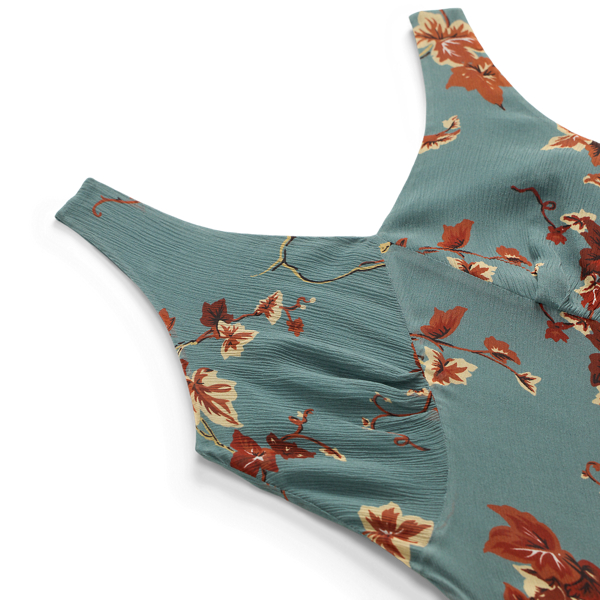 フローラル クリンクルド シルク シフォン ドレス | ラルフ ローレン