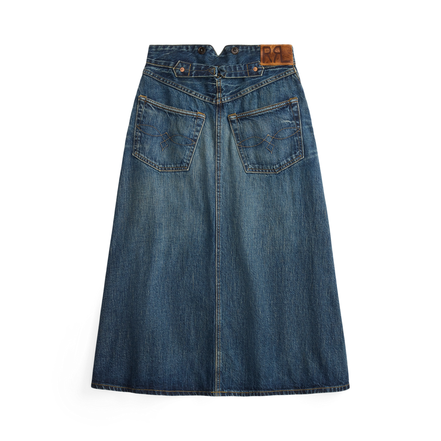 Женская юбка Ralph Lauren Indigo Selvedge Denim, цвет: Варёный — фото 5