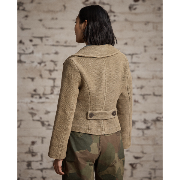 Vintage Olive Handwoven Cropped Peacoat RRL 4