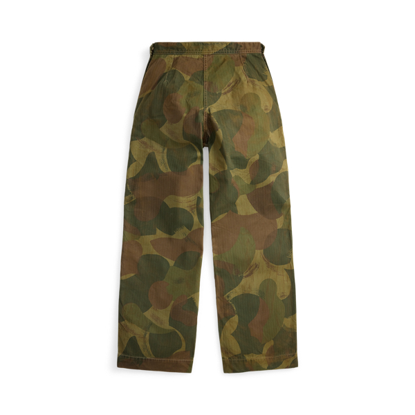 Distressed Olive Camo Herringbone Twill Trouser RRL 6
