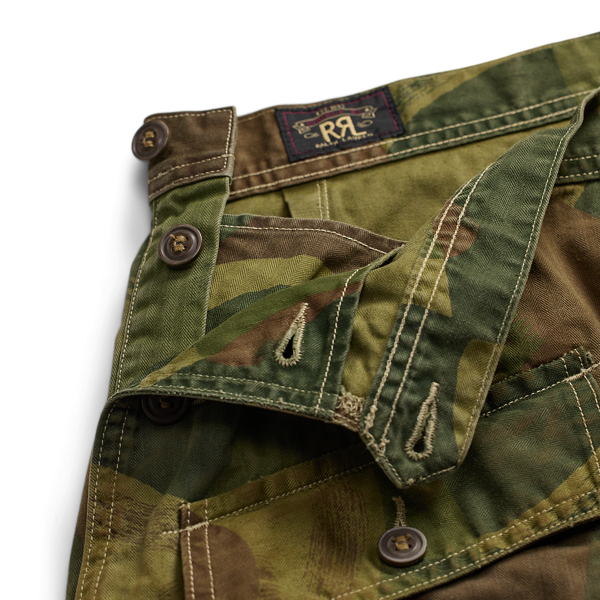 Distressed Olive Camo Herringbone Twill Trouser RRL 7
