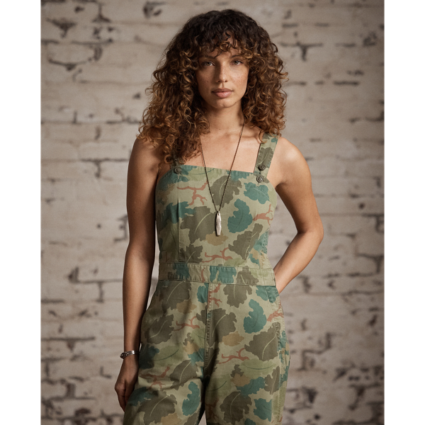 Olive Leaf Camo Camo-Print Twill Overall RRL 3