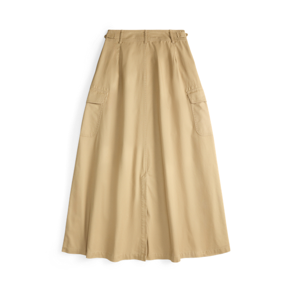 Tan Button-Front Twill Skirt RRL 6