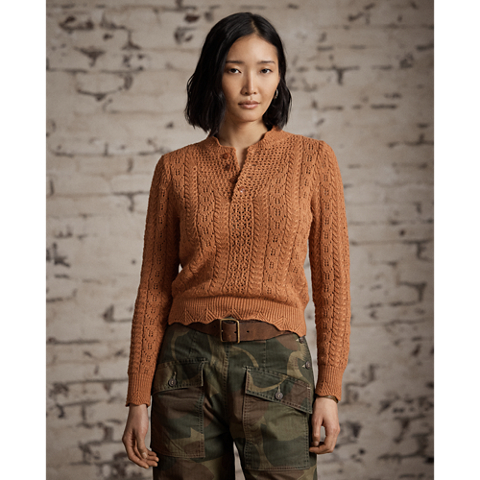 Женские свитеры Ralph Lauren Cotton Cable-Knit Pointelle Sweater