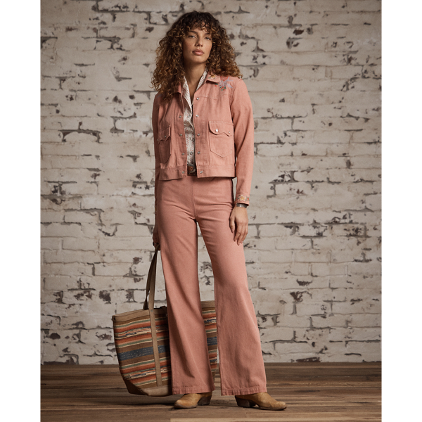 Baumwoll-Leinen-Hose im Westernstil RRL in Retro-Rot 2