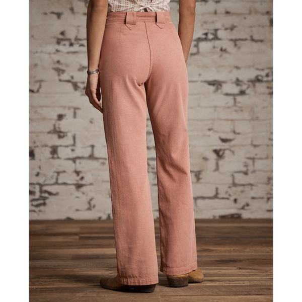 Baumwoll-Leinen-Hose im Westernstil RRL in Retro-Rot 4