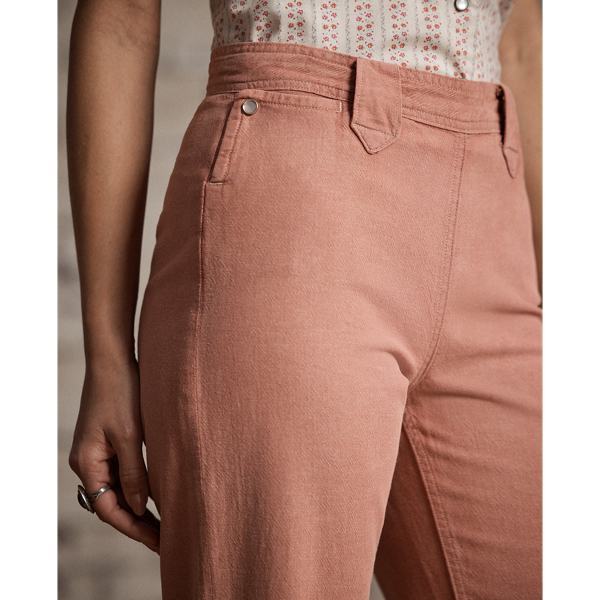 Baumwoll-Leinen-Hose im Westernstil RRL in Retro-Rot 5