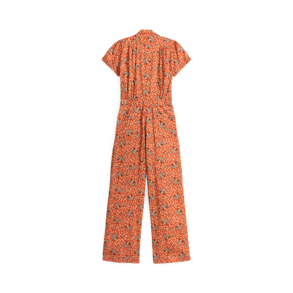 Combinaison b&eacute;b&eacute; fleurie en coton RRL en Rouge mystique/Multi 6