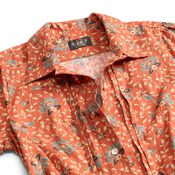 Combinaison b&eacute;b&eacute; fleurie en coton RRL en Rouge mystique/Multi 7