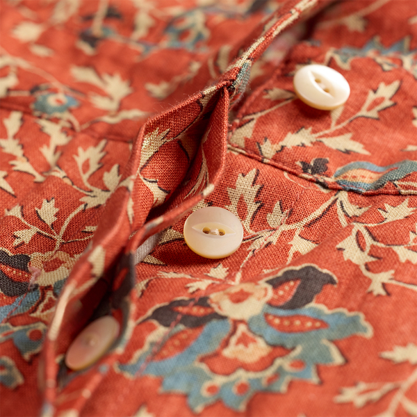 Combinaison b&eacute;b&eacute; fleurie en coton RRL en Rouge mystique/Multi 9