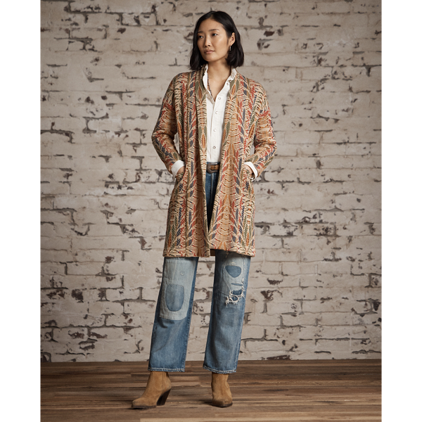 Tan/Multi Patterned Jacquard Cardigan RRL 2