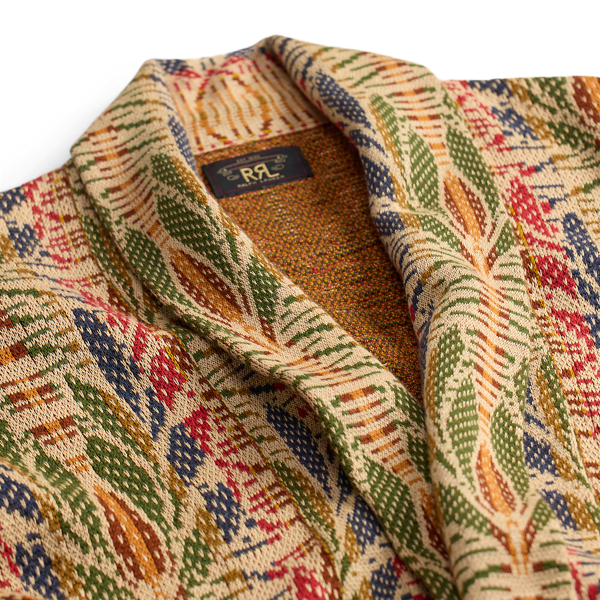 Tan/Multi Patterned Jacquard Cardigan RRL 7