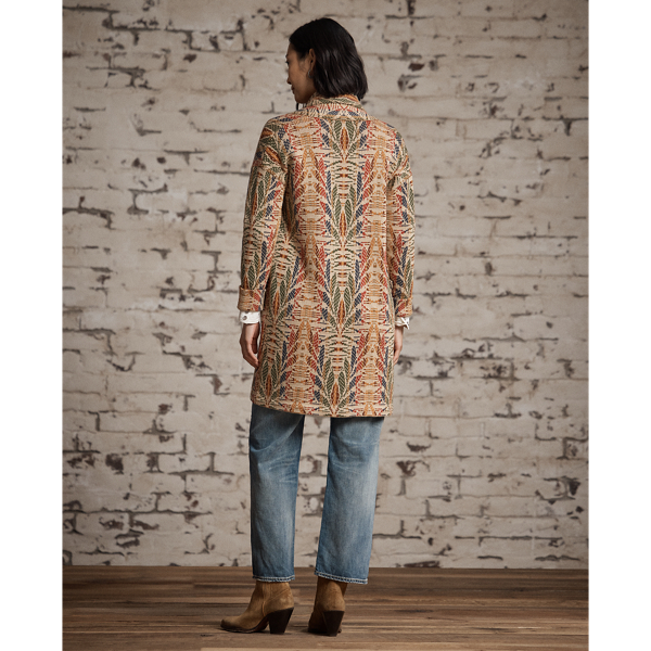 Tan/Multi Patterned Jacquard Cardigan RRL 4