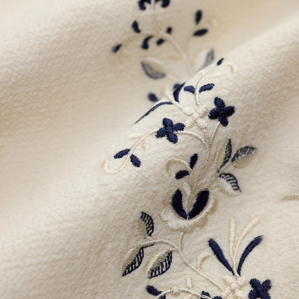 Floral-Embroidered Wool-Silk Vest