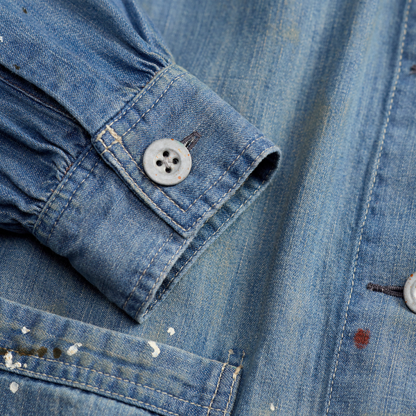 Distressed Denim Chore Coat