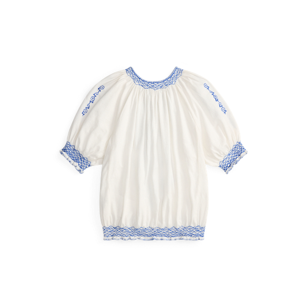Hand-Embroidered Jersey Top