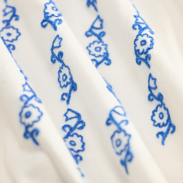 Hand-Embroidered Jersey Top