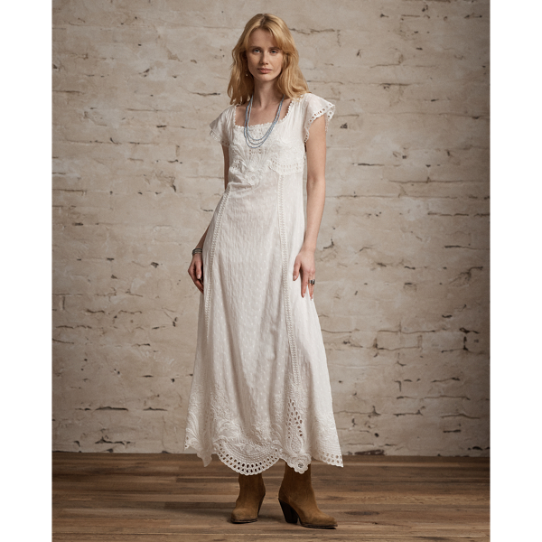 Embroidered Cotton Voile Dress