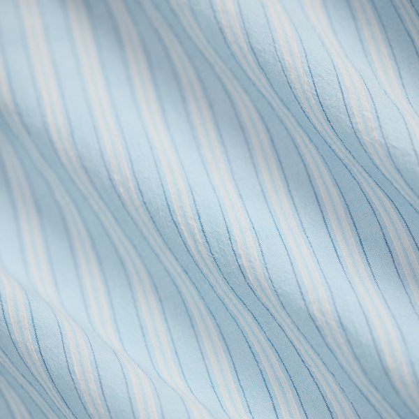 Striped Bib-Front Shirtdress