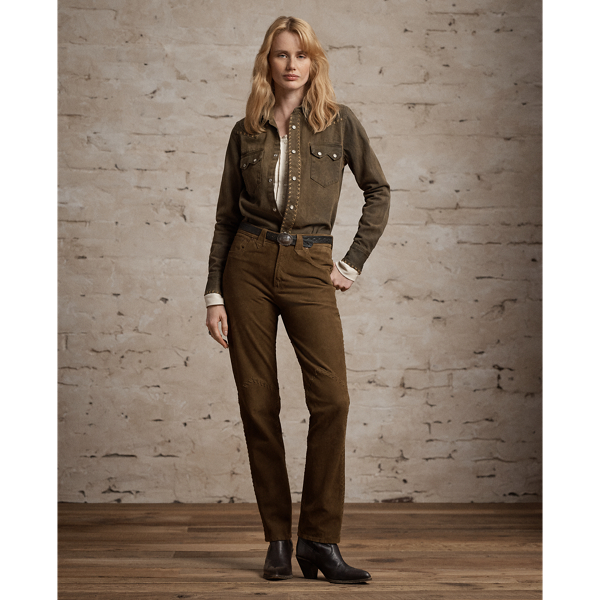Suede Western Pant