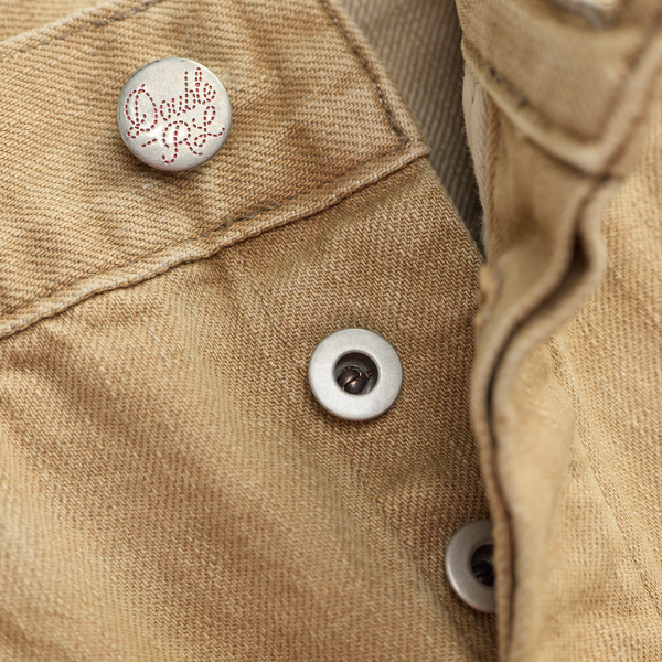 Embroidered Tan Bootcut Jean